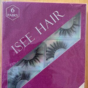 ISEE HAIR Mink Lashes 6 Pairs Natural Look to Dramatic False Eyelashes For Daily